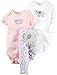 Carter's Baby Girls' 3 Pc Back Art 126g368, Elephant, 12 Months