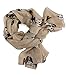 GERINLY Cute Pandas Scarfs For Women Lightweight Animal Print Shawl Wraps (Khaki)