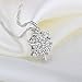 Snowflake Pendant Necklace,Haluoo 925 Sterling Silver Pendant Necklace Women Delicate Rhinestone Snowflake Pendant Chain Dainty Cubic Zirconia Romantic Lewelry Gift Xmas Gifts (White)thumb 2