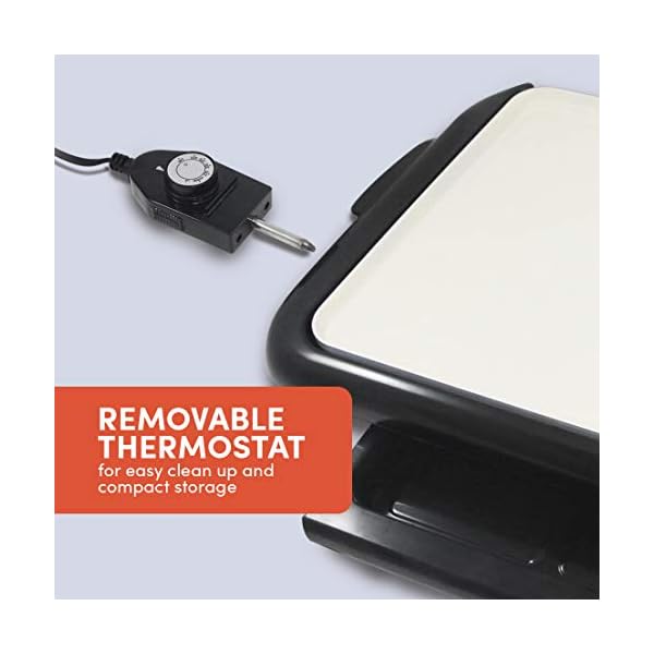 Elite Gourmet EGR2113 Electric Griddle Warming Drawer, Grease Tray