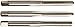 Union Butterfield 1528S(UNC) High-Speed Steel Hand Tap Set, Uncoated (Bright) Finish, Round Shank with Square End, 3-Piece (1 Taper, 1 Plug, 1 Bottoming Chamfer), H2 Tolerance, 6-32