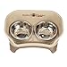 Neater Feeder Express Mess Proof Dog Bowls Elevated for Medium to Large Sized Breed, No Spill Raised Dog Food Bowl Stand, Stainless Steel Food and Water Bowl Set, Pet Dish Feeding Station, Cappuccino