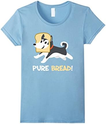 Women's Pure Bread Cute Husky Dog Puppy Funny Animal Doge T-Shirt Medium Baby Blue