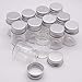Dowonsol 12pcs 5ml Vials Clear Glass Bottles Glass Bottle with Aluminum Screw Top Strong Cute Empty Sample Jars for Message Bottle, Samples, Scrap-Booking,Wedding Favors, Wedding Decorations