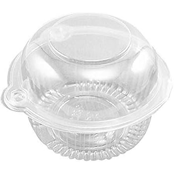 Cherish tea Plastic Single Individual Cupcake Muffin Dome Holders Cases Boxes Cups Pods(50pcs)