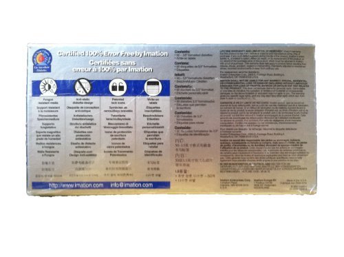 Imation 3.5" Diskettes 3M IBM Formatted High Density DS, HD 1.44MB, Box of 50