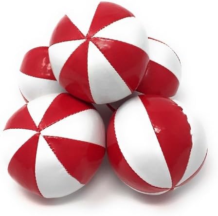 Amazon ビーンバッグジャグリングボール 8枚スター ノーマルサイズ Juggle 4 Fun 赤白 5個セット スポーツゲーム おもちゃ