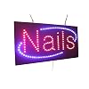 Nails Sign, TOPKING Signage, LED Neon Open, Store, Window, Shop, Business, Display, Grand Opening Gift, Manicures…