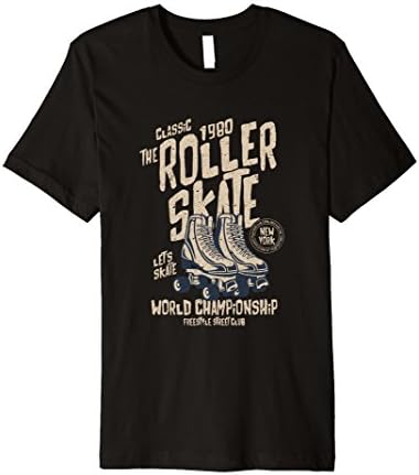 Mens World Championship Retro Roller Skate Shirt Large Black