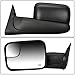 Pair Black Power Heated Glass Flip Up Rear View Side Towing Mirrors Compatible with Dodge Ram 1500 2500 3500 02-08