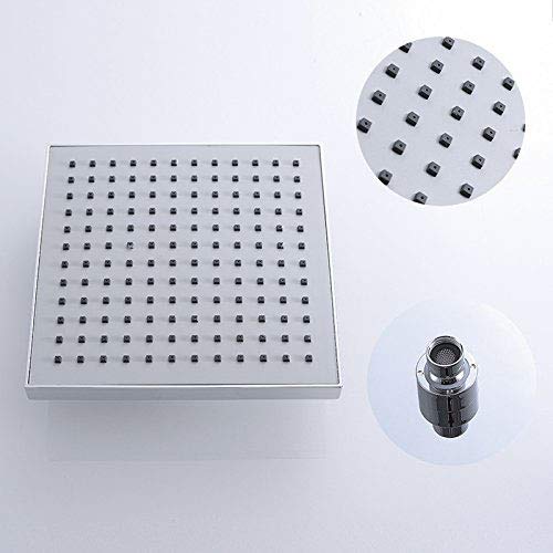 Shower Set, Thermostatic Shower Column with Wall-Mounted Rainfall Shower, Hand held Shower, Chrome Finish