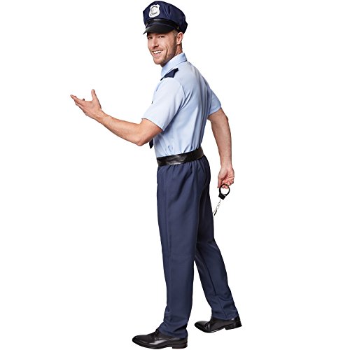 TecTake-dressforfun-Costume-da-Uomo-Agente-di-Polizia-Fantastica-Camicia-con-Simbolo-della-Polizia-Comodi-Pantaloni-Resistenti-con-Cravatta-con-Nastro-di-Gomma-S-No-301523