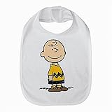 Charlie Brown Snoopy Good Boy Baby Bib Cotton Velcro Fastener Closure