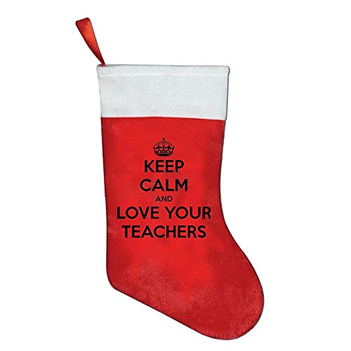 Keep Calm And Put Your Lipstick On F21 Red Felt Christmas Stocking Party Accessory
