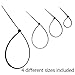 Miady 400 Pieces Self-Locking Nylon Cable Ties Zip Ties, 4, 6, 8, 12 Inches (Combo Pack)