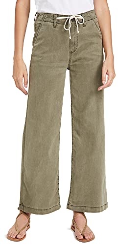 Paige Carly High Rise Wide Leg Weekender - PantalĂłn de Mujer Vintage Ivy Green 32