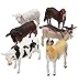 Farm Animals Figure Toys Set,6 Piece Jumbo Farm Animals Toys Set,Realistic Wild Vinyl Pastic Animal Learning Party Favors Toys For Boys Girls Kids Toddlers Big Farm Animals Toys Playset