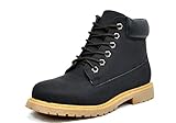 DREAM PAIRS Women's Mid Calf Riding Combat Boots
