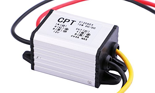 Yeeco Step Down Voltage Reducer Converter DC 12V to 6V 3A/18W Buck Power Module Voltage Regulator Transformer Power Supply Board for Car Vehicle Automotive LED Display Radio