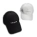 Baomabao Cotton Baseball Cap Boys Girls Snapback Hip Hop Flat Hat (Black)