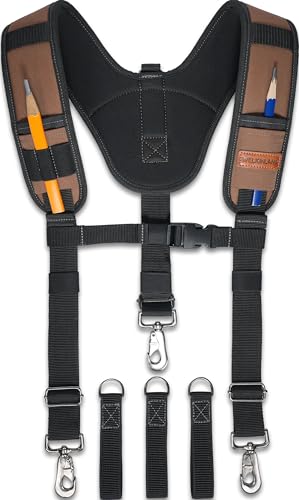 WELKINLAND Heavy-Duty Tool Belt Suspender, 3 Point Tool Belt Suspenders