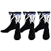 Special Wedding Day Men's Socks for Groom or Groomsmen Black Tuxedo 3 Pairs in Cotton Crew Cut