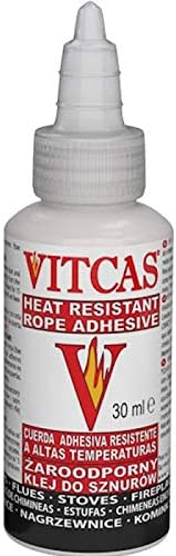 Vitcas 30 ml Fire Rope Seal Adhesive White High Temp 1000C Stove Boiler