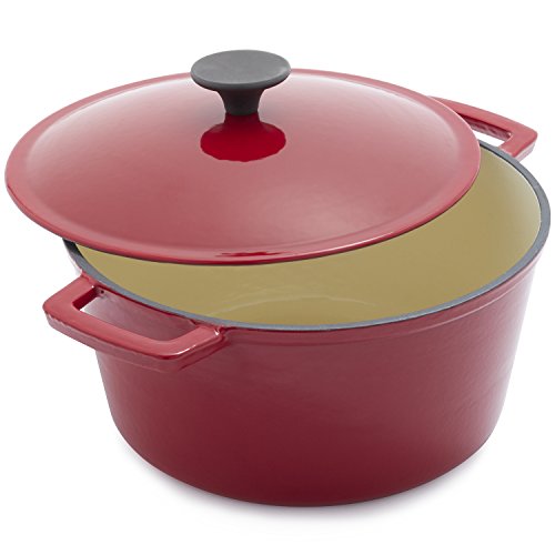 Sur La Table Red Lightweight Cast Iron Dutch Oven 25318 , 5 qt.