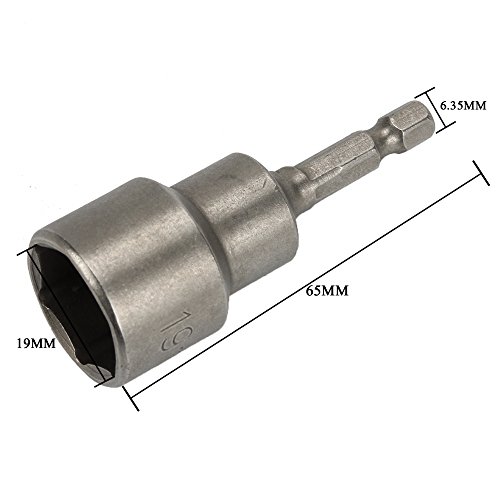 Highmoor Quick Connect Power RV Leveling Scissor Jack Socket Extension bit Fits 3/8" or 1/2" Power Drills Works with All 3/4" Hex Drive Jacks RV Trailers Car Tools Campers (2pc)