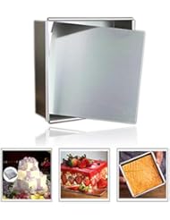 Anodized Aluminum Square Cheesecake Pan Chiffon Cake Mold Baking Mould with Removable Bottom 6 Inch x 6 inch x 3 inch