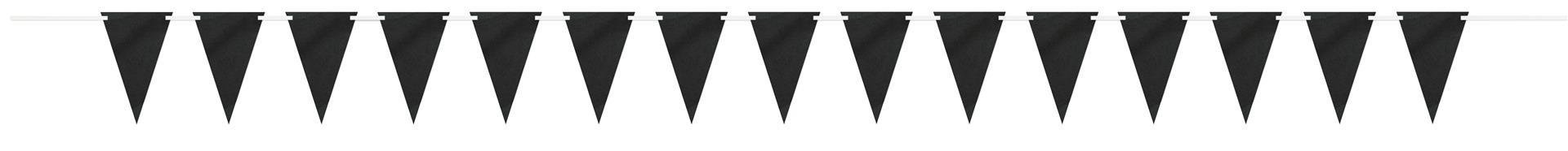 Black Chalkboard Paper Flag Banner with Chalk (2.74 meters Long) 1 Piece - Customizable, Reusable, Decorative Party Flags