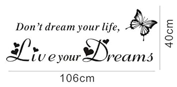 Ruipengpeng Wandbild Zitat Aufkleber Aufkleber Wasserdicht