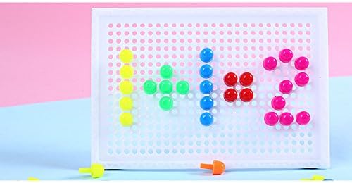 Montessori Puzzle Peg Board 96 Mushroom Nails Kids Educational Jigsaw Toys Gifts