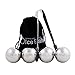 Chill-O Stainless Steel Whiskey Big Ice Balls Set of 4 - BIG BALLS Series - & Slip Free Tongs and Pouch Whiskey Chillers Wine Chillers Beer Chillers Vodka Chillers Champagne Chillers Spirits Chillers