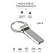 Yonglin USB Flash Drive, Metal Keychain USB Flash Drive Thumb Drive Memory Stick Zip Drive Keychain Design Pen Drive Fold Storage Jump Drive USB 2.0 (64GB/USB2.0, Silver)