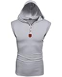 Bluetime Men's Summer Casual Hooded Sleeveless T-shirt Tank Tops