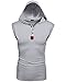 Bluetime Men's Summer Casual Hooded Sleeveless T-shirt Tank Tops