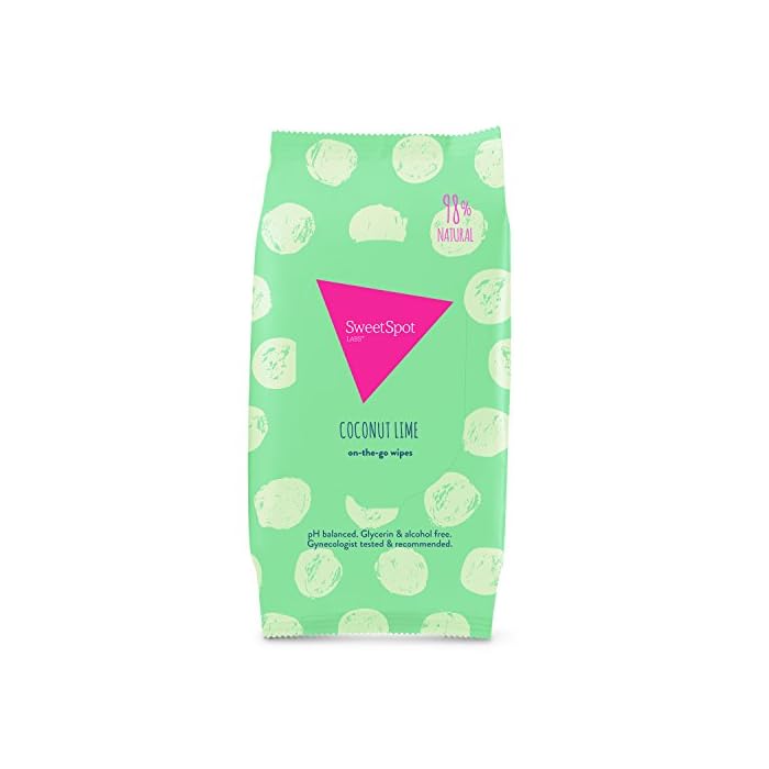 SweetSpot Labs Coconut Lime Feminine Wipes | pH Balance Cleansing Wipes | Formulated with Witch Hazel and Aloe Vera for…