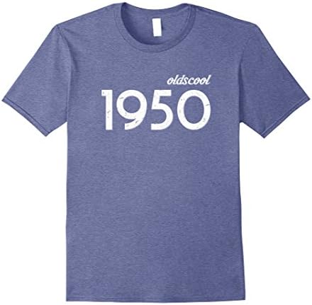 Mens Oldscool T-shirt Old Scool 67th Birthday Gift Vintage 1950 2XL Heather Blue
