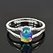 Fun Jewels Ocean's Mystique Marble Pattern Color Changing Oval Stone Mood Ring Size Adjustable