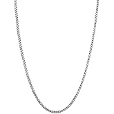 Savlano 925 Sterling Silver Rhodium Plated Solid 2MM Franco Square Box Chain Necklace for Women & Men-Made In Italy Comes with a Gift Box