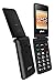 Plum Flipper - Unlocked GSM Flip Phone Big Screen Big Keypad FM Radio Camera Flash Light Tmobile MetroPCS Simple Mobile Straight Talk - Black