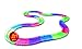 Mindscope Twister Tracks Trax RollBot Neon Glow in The Dark 241 Piece Flexible Railway Set with Light Up LED Motorized Sphere/Ball & 12' Feet of Track