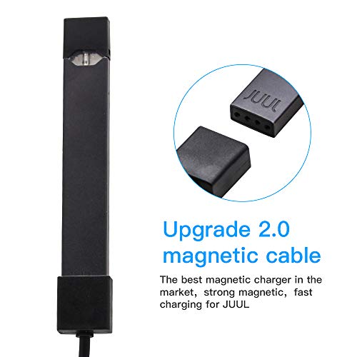 VEEAPE JUU L Magnetic Charger USB Cable - 2.6 Ft Cord - Fast Safe Charge - Compatible with Any USB Output Device - (2 Pack)