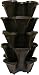 Large 5 Tier Vertical Garden Tower - 5 Black Stackable Indoor / Outdoor Hydroponic and Aquaponic Planters (24 Quart Tower - 13x13x26)