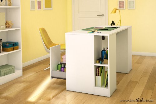 South Shore Crea Collection Craft Table, White