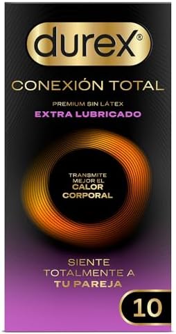 Connexion totale extra lubrifiée - Préservatif ultra fin Plus sans latex avec technologie Body Feel qui transmet mieux la chaleur corporelle, 10 préservatifs XL extra lubrifiés