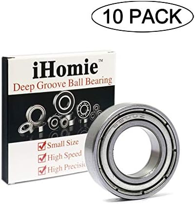6800ZZ 10 x 19 x 5 mm Deep Groove Ball Bearing, 10 Pcs Double Metal Shielded, Fit for Skateboard Bearings, 3D Printer RepRap Wheel, Longboard, Roller Skates, Inline Skates, Scooters etc. (Pack of 10)