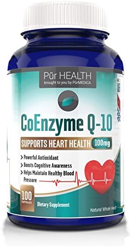 Coenzyme Q-10, 100mg. Heart, Cardiovascular, and Circulatory Health. with High Absorption.