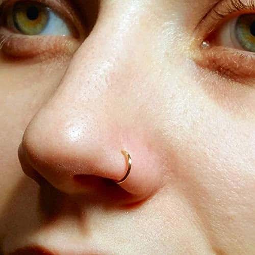 Faux ClipOn Nose Ring 20g 14k Gold Filled No Piercing